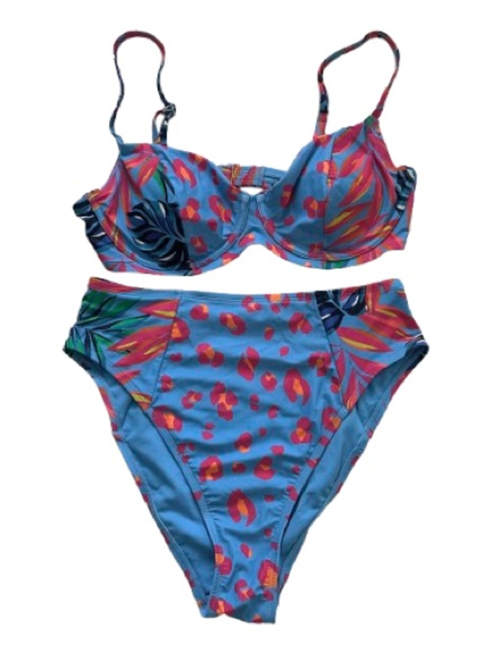 Tabitha Brown X Target Tropical Animal Print 2 Piece Bikini Swimsuit Set Large